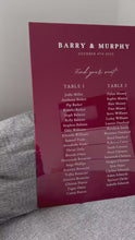 Load and play video in Gallery viewer, Personalised Wedding Sign | Modern Acrylic Sign | Wedding Signage
