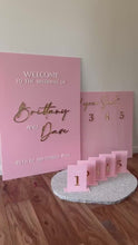 Load and play video in Gallery viewer, Wedding Sign Bundle | Modern Acrylic Sign | Wedding Signage
