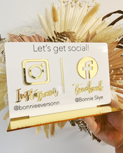 Load image into Gallery viewer, Social media sign
