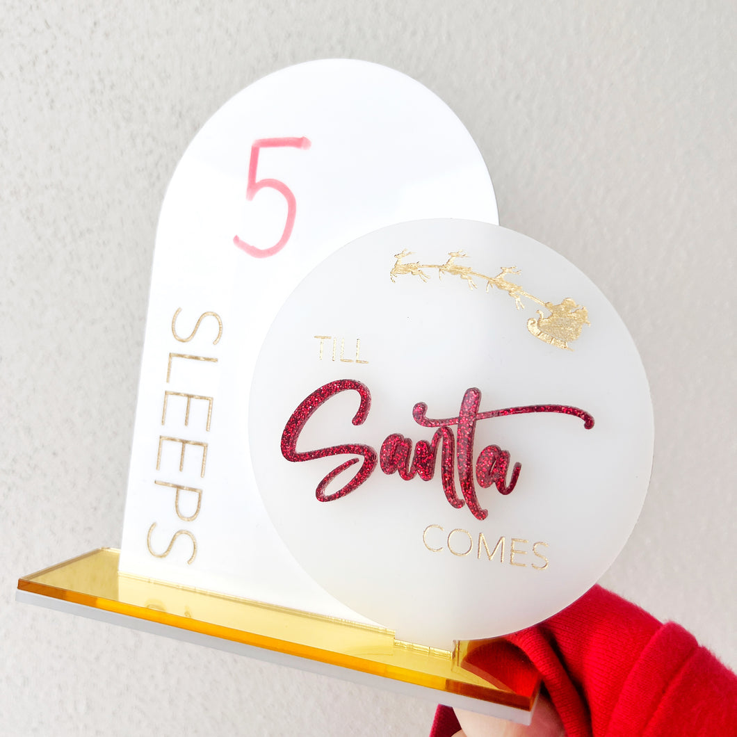 Erasable Christmas Countdown Standing sign