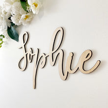 Load image into Gallery viewer, Name Sign Custom - Nursery &amp; Kids Decor - Wooden Wall Sign
