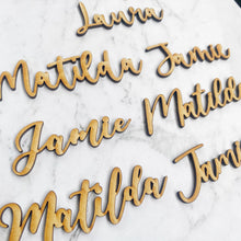 Load image into Gallery viewer, Wedding name places | place settings | Guest seating placecards
