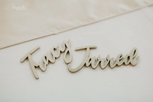Load image into Gallery viewer, Wedding wood name places | place settings | Guest seating placecards
