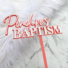 Load image into Gallery viewer, Personalised Custom Baptism Cake Topper - Christening Cake - Religious
