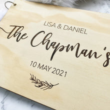 Load image into Gallery viewer, Custom Guestbook - Wooden Wedding Guestbook - Engraved - A4
