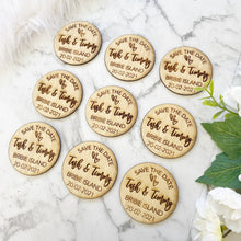 Load image into Gallery viewer, Rustic Save the Date Magnets | Save the Date Round | Wedding Magnets
