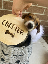 Load image into Gallery viewer, Personalised Puppy Announcement Disk | Dog announcement | Puppy Ornament
