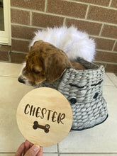 Load image into Gallery viewer, Personalised Puppy Announcement Disk | Dog announcement | Puppy Ornament
