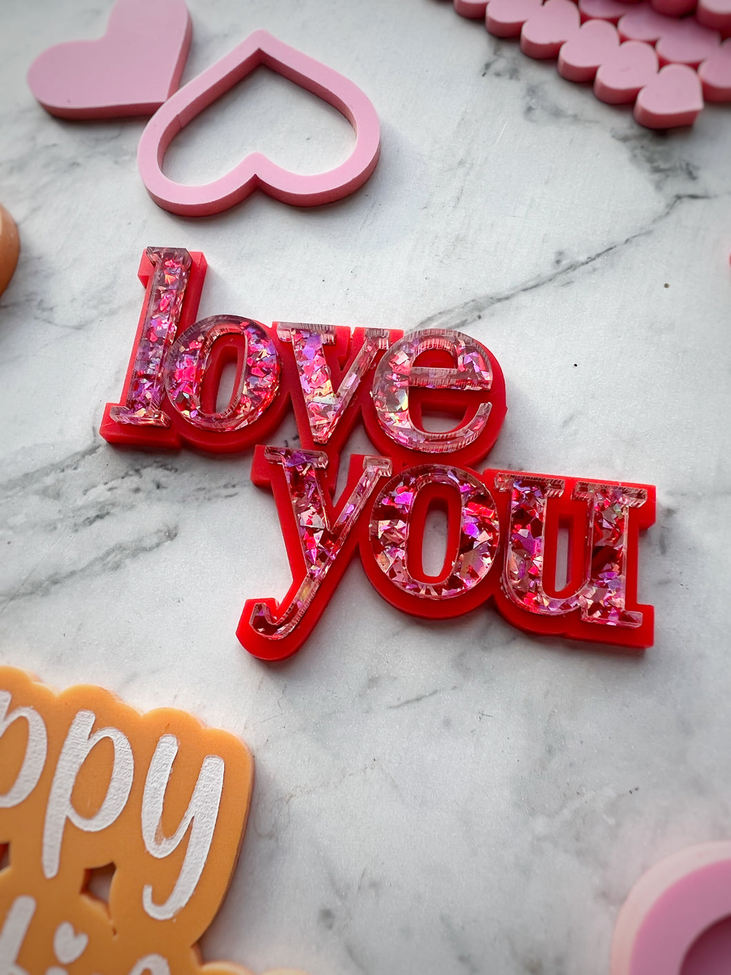 Love you cake plaque