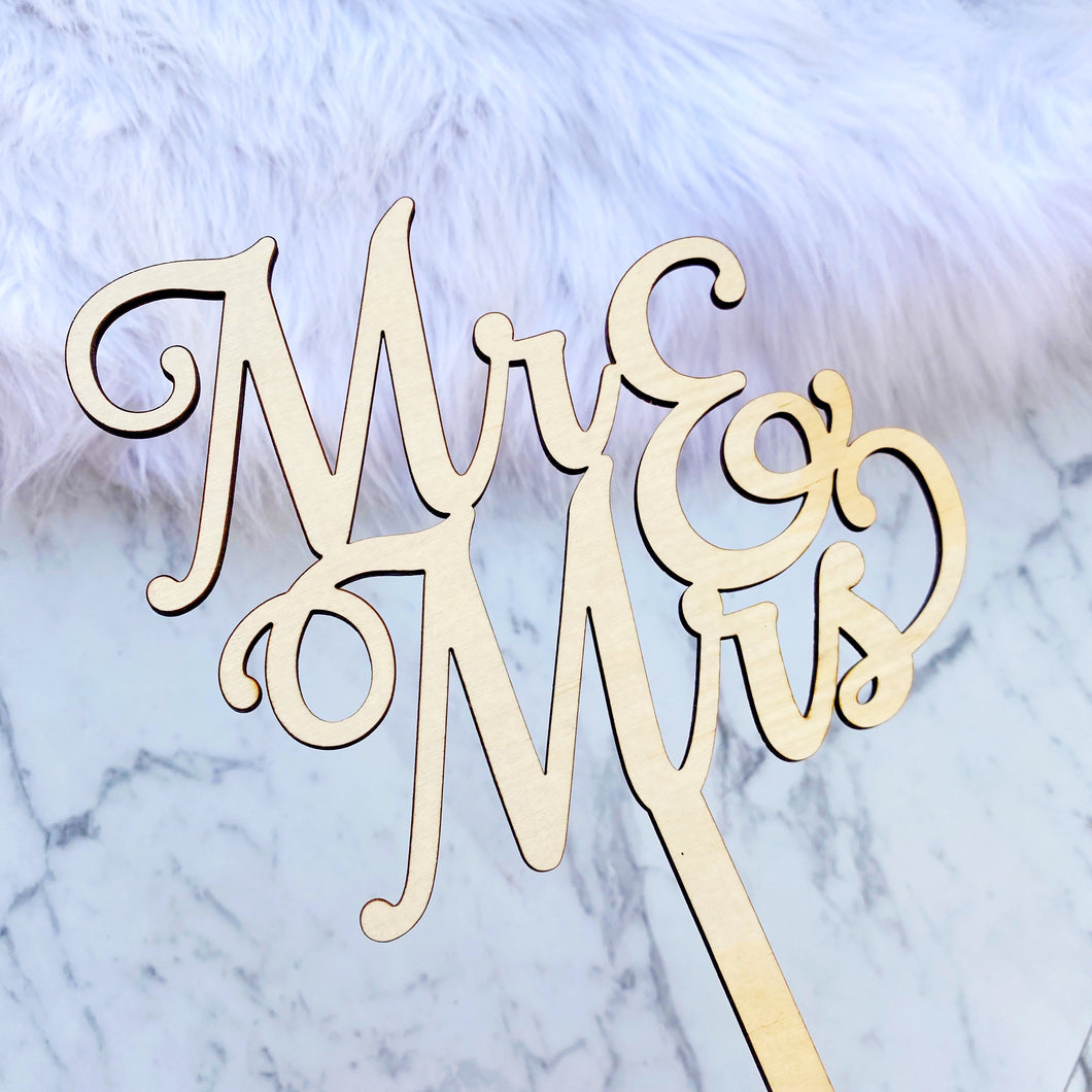 Mr & Mrs Cake Topper
