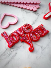 Load image into Gallery viewer, Love you cake plaque
