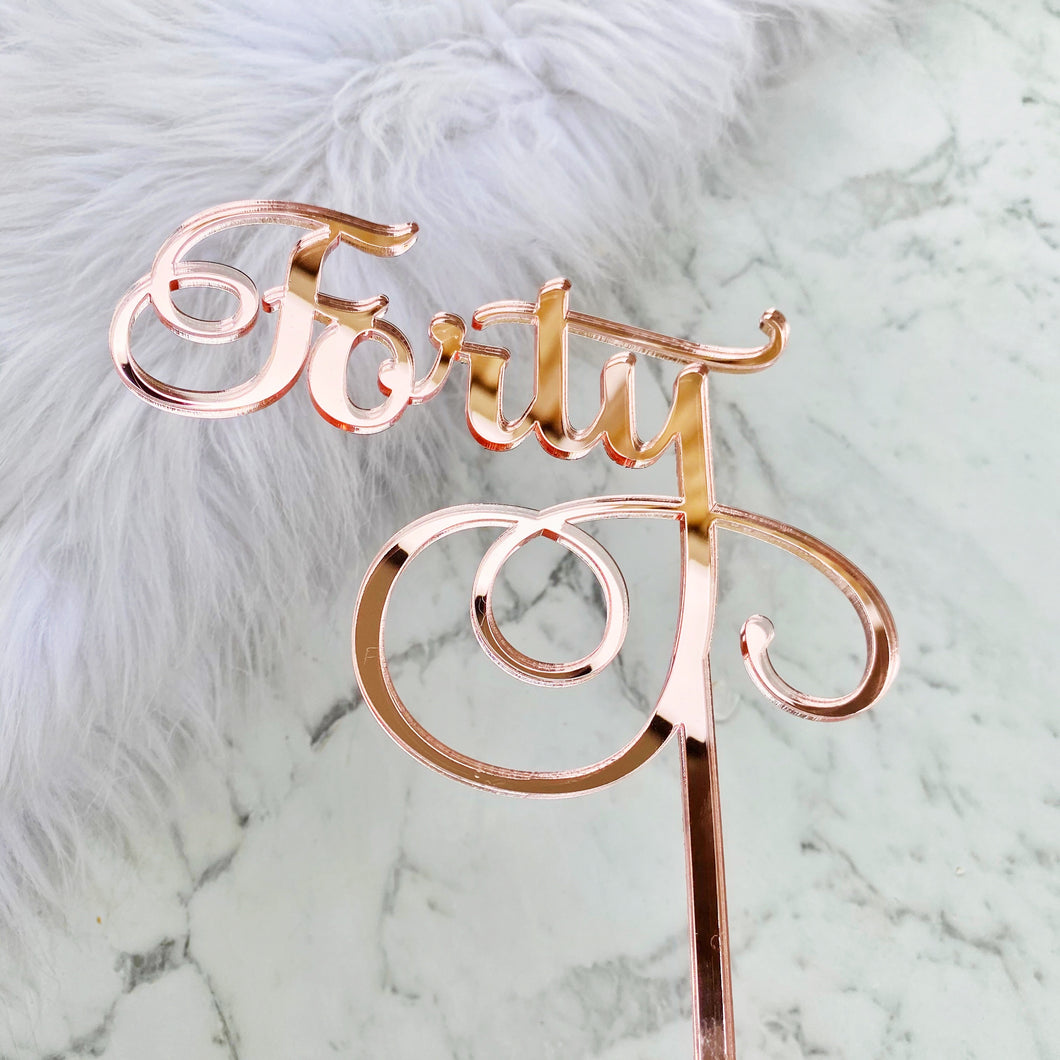 Forty Cake Topper